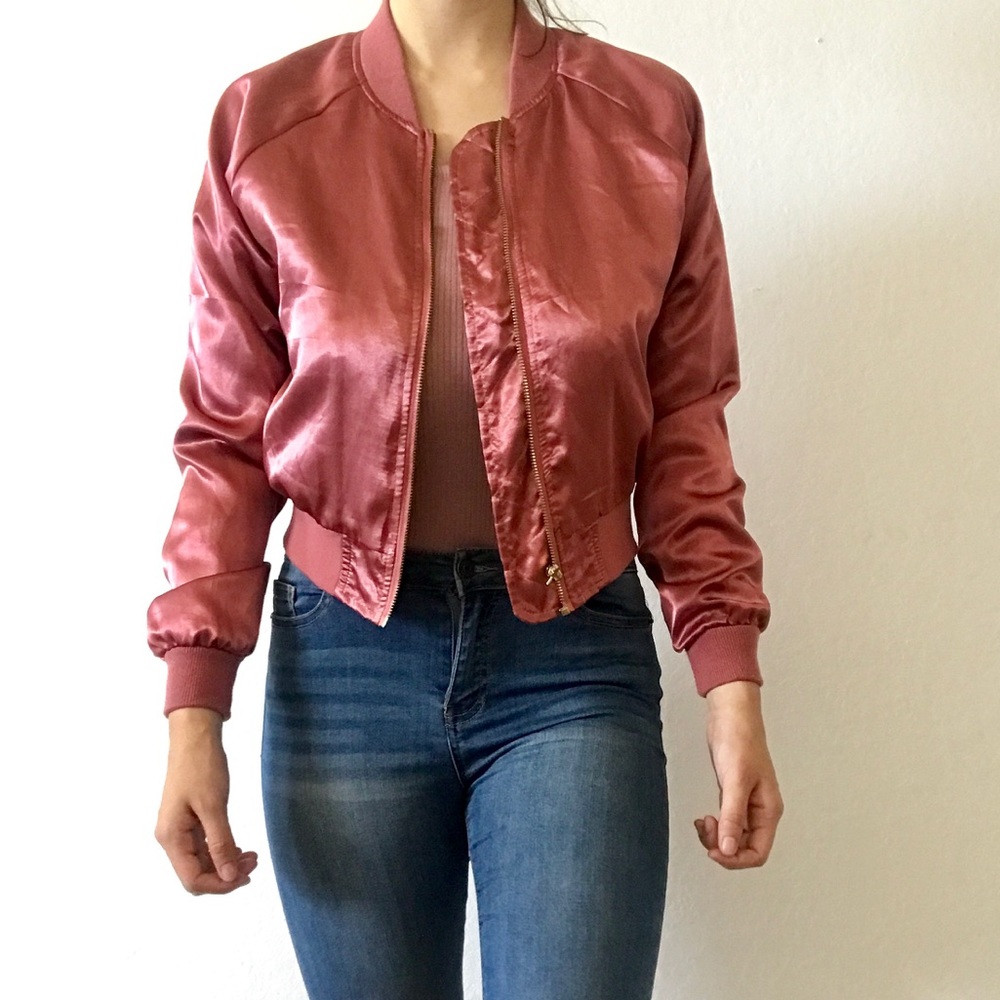 Pink zip-up jacket
